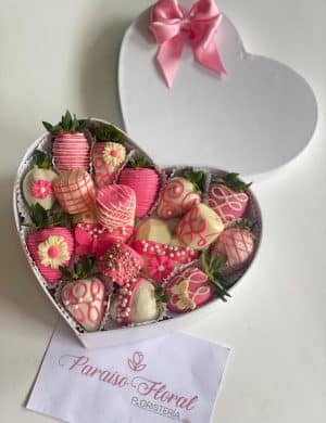 corazón con chocolates