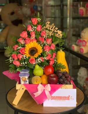 desayuno sorpresa en rosas naranjadas