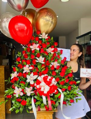 Ramo gigante rosas y orquideas